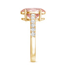 Rosec Jewels-3 Carat Lab Grown Pink Diamond Oval Solitaire Engagement Ring IGI Certified