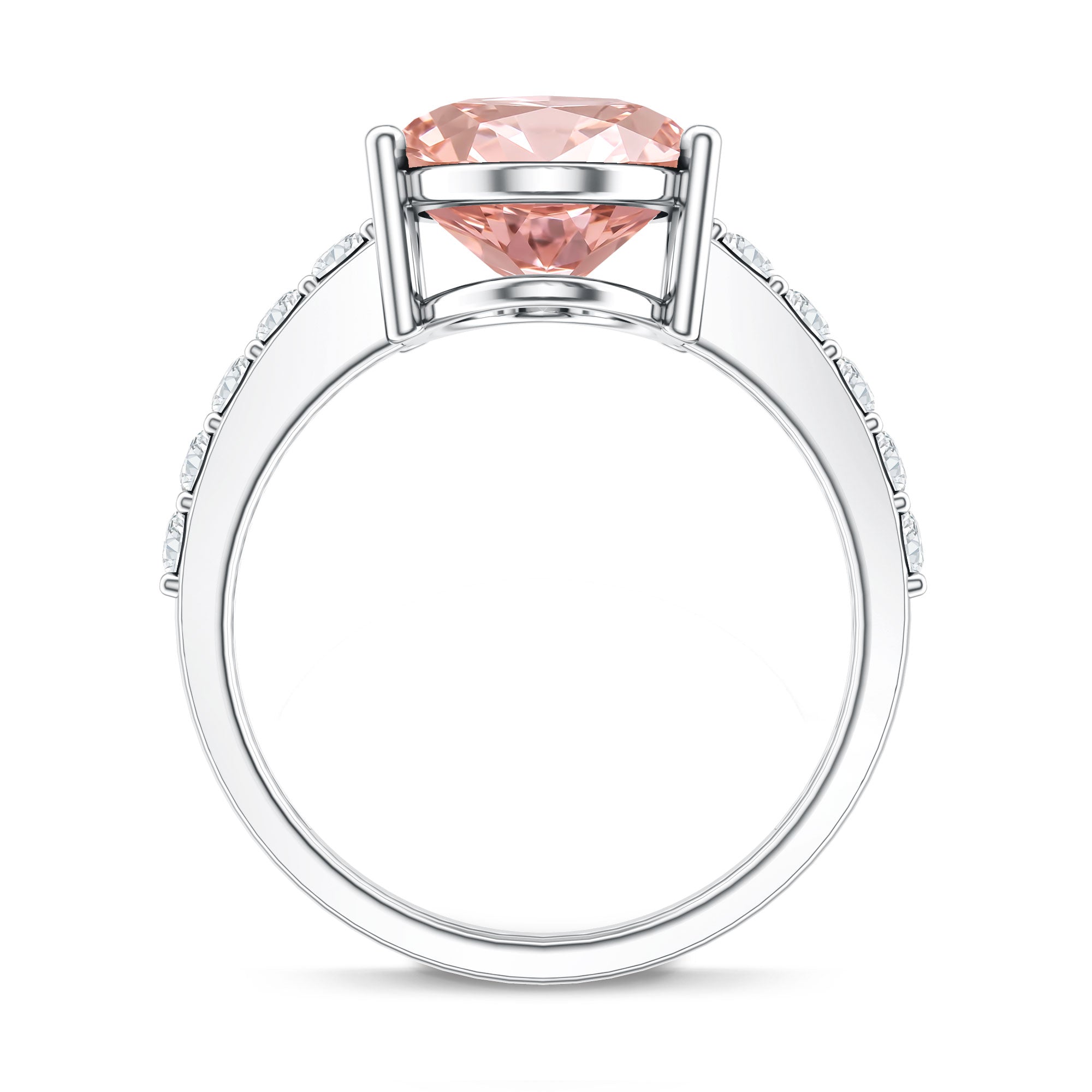 Rosec Jewels-Huge 5 Carat Lab Grown Pink Diamond Oval Engagement Ring IGI Certified