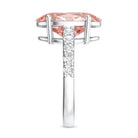 Rosec Jewels-Huge 5 Carat Lab Grown Pink Diamond Oval Engagement Ring IGI Certified