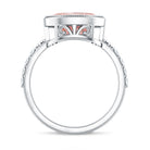 Rosec Jewels-Oval Shape 3 Carat Lab Grown Pink Diamond East West Engagement Ring IGI Certified
