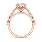 Rosec Jewels-3 Carat Oval Lab Grown Pink Diamond Designer Engagement Ring IGI Certified