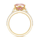 Rosec Jewels-5 Carat IGI Certified Lab Grown Pink Diamond Oval Engagement Ring Set