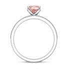 Rosec Jewels-Oval Shaped 2 Carat Lab Grown Pink Diamond Solitaire Bridal Ring Set with IGI Certificate