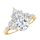 Rosec Jewels-3 Carat Lab Grown Pear Shaped Diamond Engagement Ring with IGI Certificate