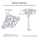Rosec Jewels-IGI Certified 5 Carat Pear Shaped Lab Grown Diamond Huge Cocktail Ring