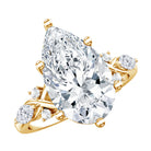 IGI Certified 5 Carat Pear Cut Lab Grown Diamond Big Statement Ring Lab - ( E-VS1 ) - Rosec Jewels