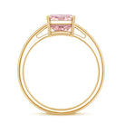 Rosec Jewels-Solitaire 3 Carat Lab Grown Pink Diamond Radiant Cut Engagement Ring IGI Certified