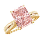 Rosec Jewels-3 Carat Lab Grown Pink Diamond Vintage Engagement Ring with IGI Certificate