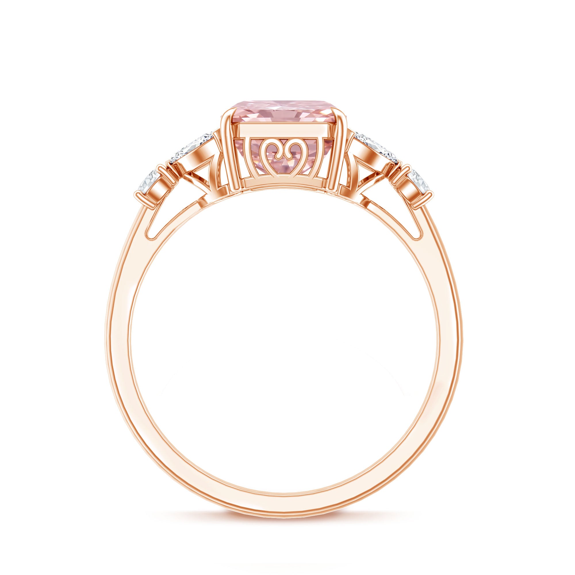 Rosec Jewels-IGI Certified 2 Carat Radiant Cut Lab Pink and White Diamond Engagement Ring For Women