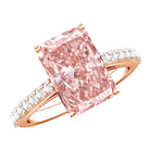 Rosec Jewels-IGI Certified 4 Carat Lab Grown Pink Diamond Radiant Cut Engagement Ring with Hidden Halo