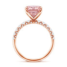 5 Carat Radiant Lab Grown Pink Diamond Huge Statement Ring with IGI Certificate Fancy Pink - VS1 - Rosec Jewels