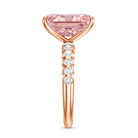 5 Carat Radiant Lab Grown Pink Diamond Huge Statement Ring with IGI Certificate Fancy Pink - VS1 - Rosec Jewels