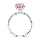 5 Carat Radiant Lab Grown Pink Diamond Huge Statement Ring with IGI Certificate Fancy Pink - VS1 - Rosec Jewels