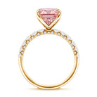 5 Carat Radiant Lab Grown Pink Diamond Huge Statement Ring with IGI Certificate Fancy Pink - VS1 - Rosec Jewels