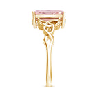 Rosec Jewels-3 Carat Radiant Cut Lab Pink Diamond Celtic Engagement Ring with IGI Certificate
