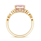 Rosec Jewels-IGI Certified 4 Carat Lab Grown Pink Diamond Radiant Engagement Ring with Celtic Knot