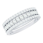 Zircon Stackable Band Ring Set of 3 AAAA - Rosec Jewels