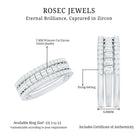 Zircon Stackable Band Ring Set of 3 AAAA - Rosec Jewels