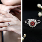 Real Pink Tourmaline and Diamond Engagement Ring in Split Shank AAA - Rosec Jewels