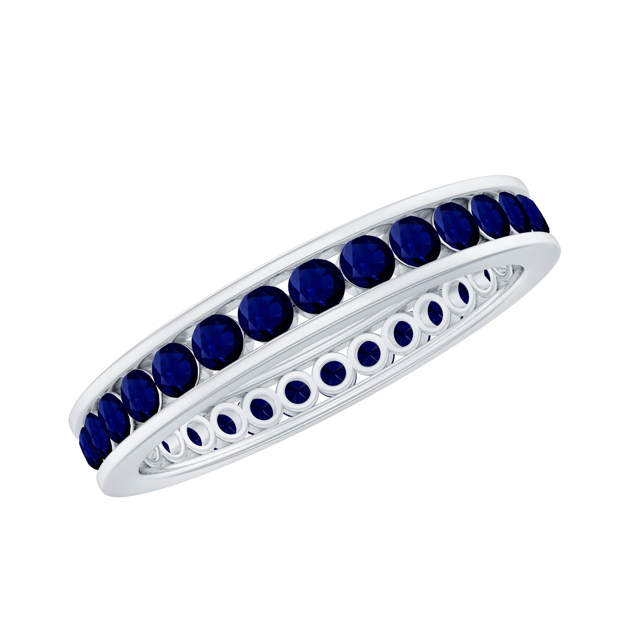 1.50 CT Blue Sapphire Full Eternity band Ring