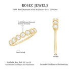 Certified Diamond Anniversary Band in Bezel Setting Natural - ( HI-SI ) - Rosec Jewels