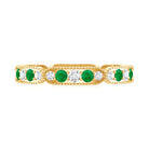 Emerald and Diamond Alternating Eternity Ring AAA - Rosec Jewels
