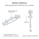 Certified 5 Stone Diamond Dainty Ring Natural - ( HI-SI ) - Rosec Jewels