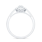 Moissanite Round Halo Engagement Ring with Certificate D-VS1 - Rosec Jewels