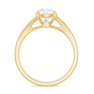 Round Moissanite Solitaire Engagement Ring with Split Shank D-VS1 - Rosec Jewels