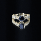 Vintage Style 2 Carat Lab Grown Black Diamond Bezel Set Engagement Ring AAAA ( Synthetic ) - Rosec Jewels