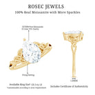 Pear Cut 5X7 MM Moissanite Celtic Engagement Ring D-VS1 - Rosec Jewels