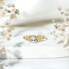 Pear Cut 5X7 MM Moissanite Celtic Engagement Ring D-VS1 - Rosec Jewels