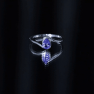 Rosec Jewels-Natural Tanzanite Solitaire Engagement Ring with Bypass Shank