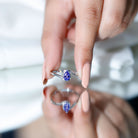 Rosec Jewels-Natural Tanzanite Solitaire Engagement Ring with Bypass Shank