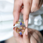 Rosec Jewels-Natural Tanzanite Solitaire Engagement Ring with Bypass Shank