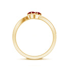 Natural Ruby To Et Moi Engagement Ring with Diamond AAA - Rosec Jewels