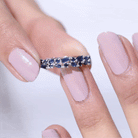 Natural Blue Sapphire Half Eternity Anniversary Ring for Women AAA - Rosec Jewels