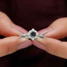 1 CT Vintage Created Black Diamond Engagement Ring Lab Created Black Diamond - ( AAAA ) - Quality - Rosec Jewels