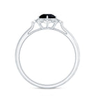 Vintage Looking 0.8 Carat Lab Grown Black and White Diamond Engagement Ring AAAA ( Synthetic ) - Rosec Jewels