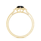 Vintage Looking 0.8 Carat Lab Grown Black and White Diamond Engagement Ring AAAA ( Synthetic ) - Rosec Jewels