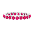 Rosec Jewels-2 CT Bezel Set Ruby Full Eternity Stackable Ring