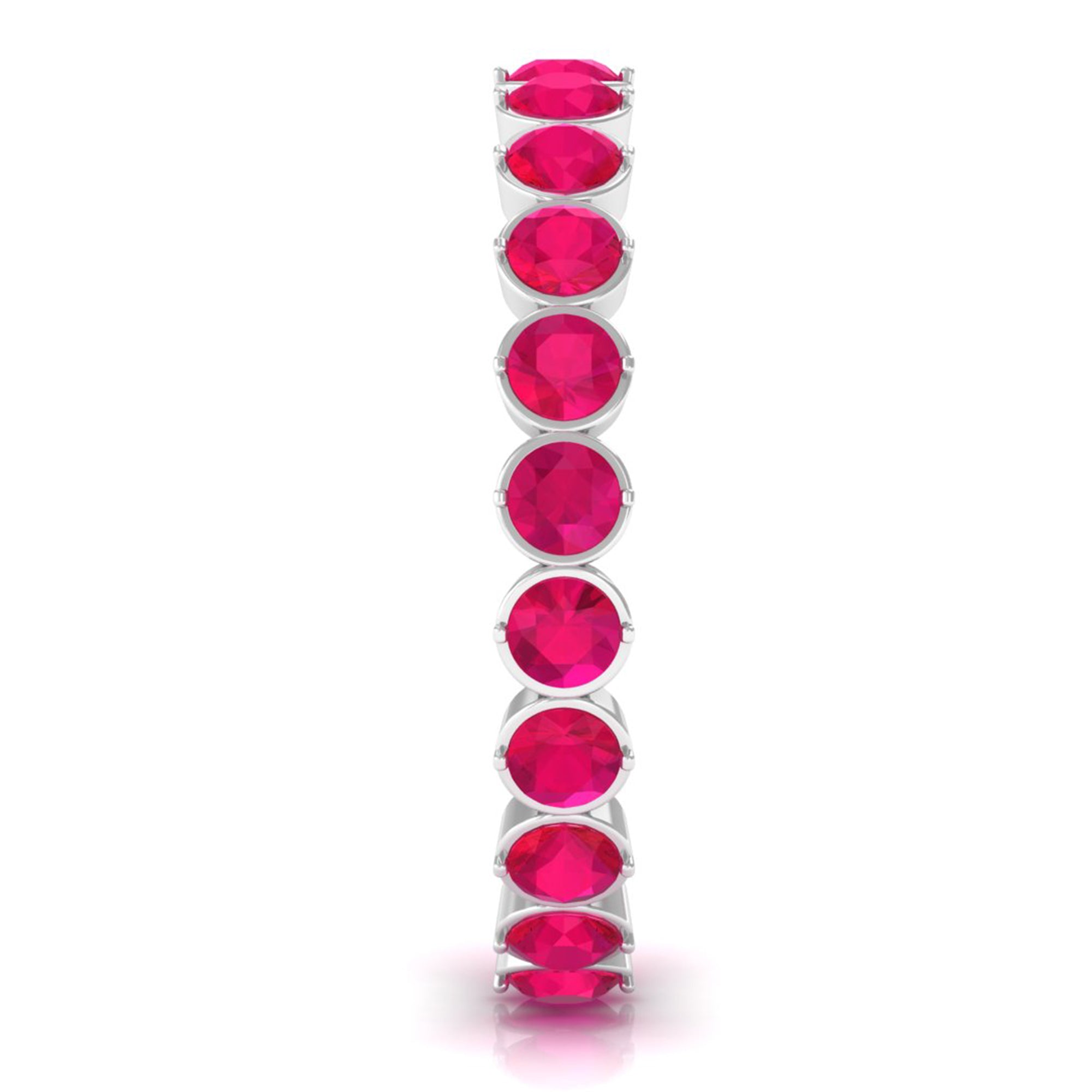 Rosec Jewels-2 CT Bezel Set Ruby Full Eternity Stackable Ring