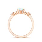 Designer Ethiopian Opal and Diamond Engagement Ring AAA - Rosec Jewels