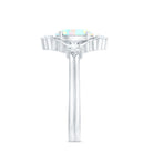 Designer Ethiopian Opal and Diamond Engagement Ring AAA - Rosec Jewels