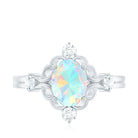 Designer Ethiopian Opal and Diamond Engagement Ring AAA - Rosec Jewels