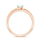Natural Ethiopian Opal Solitaire Ring with Bypass Shank AAA - Rosec Jewels