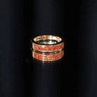 Princess Cut Lab Grown Orange Sapphire Half Eternity Band in Channel Set AAAA - Rosec Jewels