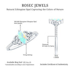 Natural Ethiopian Opal Diamond Engagement Ring with Celtic Knot AAA - Rosec Jewels