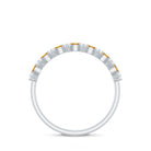 Natural Citrine Diamond Half Eternity Ring with Certificate AAA - Rosec Jewels