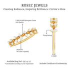 Natural Citrine Diamond Half Eternity Ring with Certificate AAA - Rosec Jewels